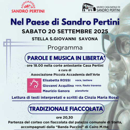 Parole e musica in libertà 20/09/2025 Stella SV