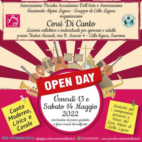 Open day Celle ligure 13/05/2022